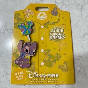 Disney Stitch Snack Attack Lollipop Pin Set (4/12) - Missing Stitch